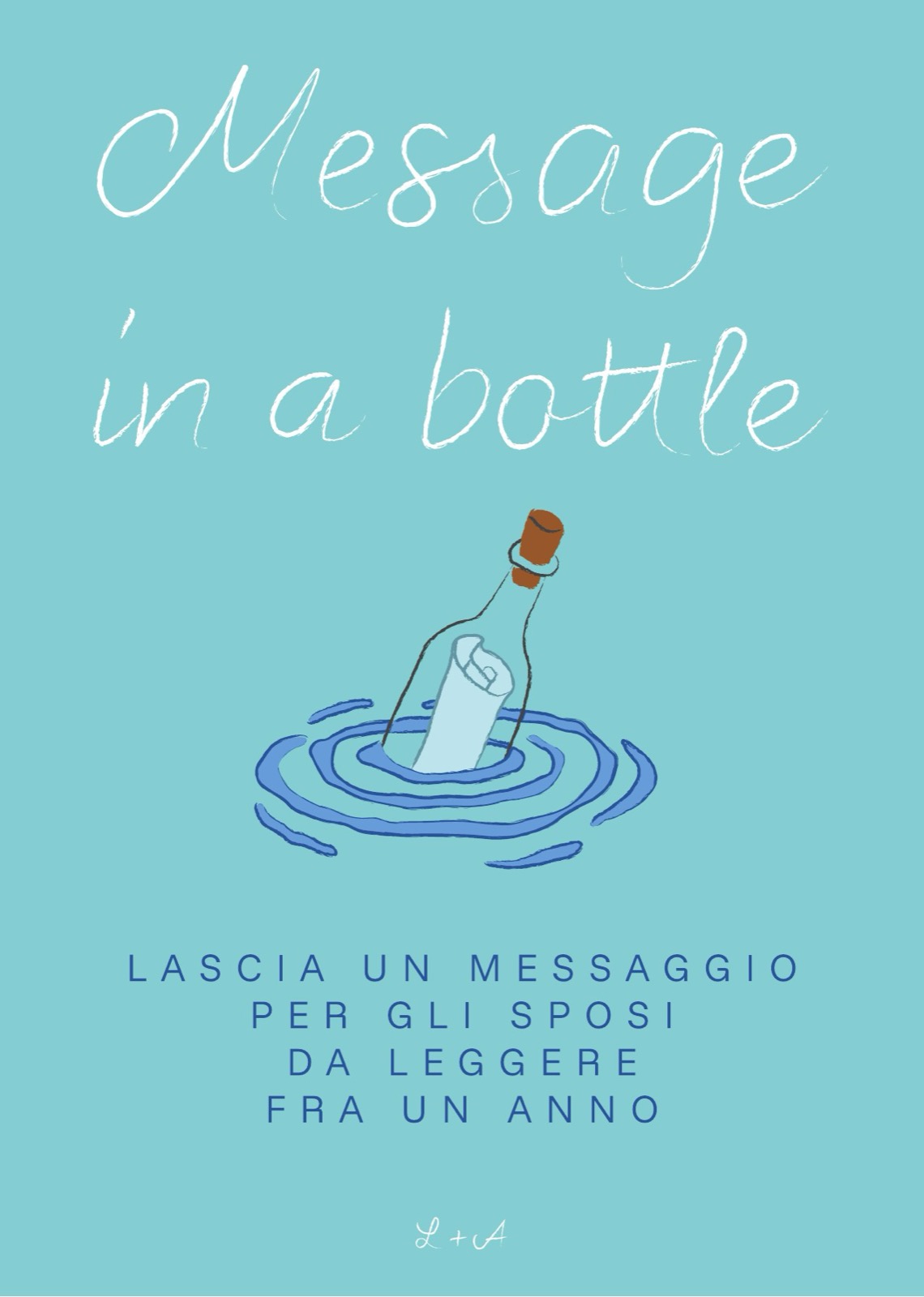 Message in a bottle card